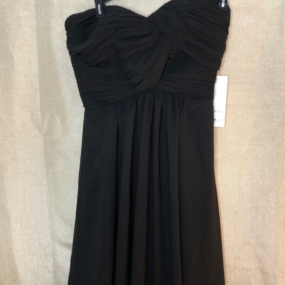 strapless cocktail gown